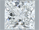 Natural Diamond 1.01 Carats, Princess with  Cut, H Color, VVS1 Clarity and Certified by GIA