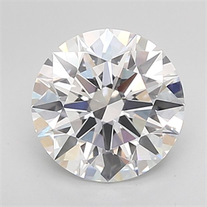 Picture of Lab Grown Diamond 2.81 Carats, Round with Excellent Cut, D Color, VVS1 Clarity and Certified by GIA