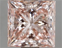 Picture of Lab Grown Diamond 2.01 Carats, Princess with  Cut, Fancy Intense Pink Color, VS1 Clarity and Certified by IGI