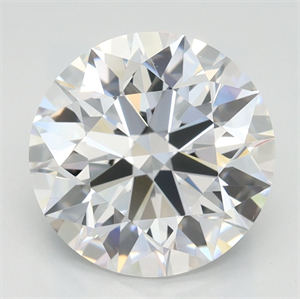 Picture of Lab Grown Diamond 3.01 Carats, Round with Ideal Cut, D Color, IF Clarity and Certified by IGI