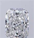 Natural Diamond 0.50 Carats, Radiant with  Cut, F Color, VS1 Clarity and Certified by GIA