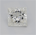 Natural Diamond 0.90 Carats, Princess with  Cut, J Color, SI1 Clarity and Certified by GIA