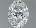 Natural Diamond 1.80 Carats, Oval with  Cut, G Color, SI2 Clarity and Certified by IGI