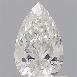 Picture of Natural Diamond 0.44 Carats, Pear with  Cut, F Color, SI2 Clarity and Certified by IGI