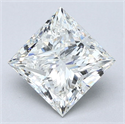 Diamante Natural 1.71 quilates, Princesa , Color G, claridad SI1 y certificado GIA
