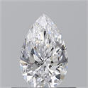 Natural Diamond 0.50 Carats, Pear with  Cut, D Color, SI1 Clarity and Certified by GIA