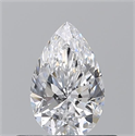 Natural Diamond 0.50 Carats, Pear with  Cut, D Color, SI1 Clarity and Certified by GIA