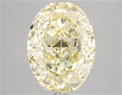 Picture of Lab Grown Diamond 5.52 Carats, Oval with  Cut, Fancy Intense Yellow Color, VS1 Clarity and Certified by IGI