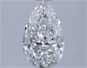 Diamante Natural 0.57 quilates, De pera , Color E, claridad VVS1 y certificado GIA