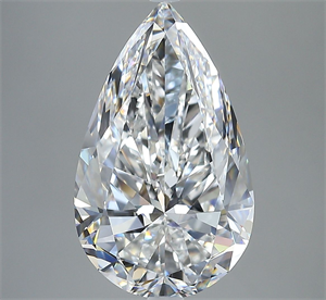 Picture of Natural Diamond 5.01 Carats, Pear with  Cut, E Color, VS1 Clarity and Certified by GIA