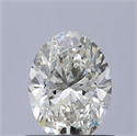 Natural Diamond 0.60 Carats, Oval with  Cut, H Color, VVS2 Clarity and Certified by IGI