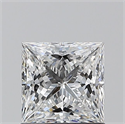 Natural Diamond 1.01 Carats, Princess with  Cut, E Color, VS1 Clarity and Certified by GIA