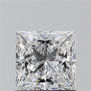 Picture of Natural Diamond 1.01 Carats, Princess with  Cut, E Color, VS1 Clarity and Certified by GIA
