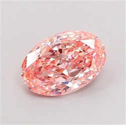 Picture of Lab Grown Diamond 2.52 Carats, Oval with  Cut, Fancy Vivid Pink Color, VVS2 Clarity and Certified by IGI