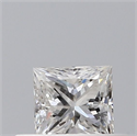 Natural Diamond 0.30 Carats, Princess with  Cut, E Color, SI1 Clarity and Certified by GIA