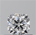 Natural Diamond 0.50 Carats, Cushion with  Cut, D Color, VS2 Clarity and Certified by GIA