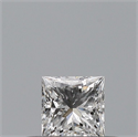 Natural Diamond 0.23 Carats, Princess with  Cut, E Color, VVS1 Clarity and Certified by GIA
