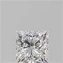 Diamante Natural 0.61 quilates, Princesa , Color E, claridad VVS2 y certificado GIA