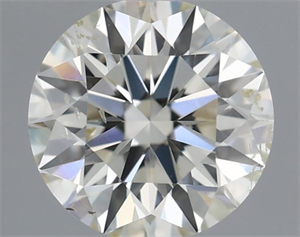 Picture of Natural Diamond 0.53 Carats, Round with Excellent Cut, I Color, SI2 Clarity and Certified by IGI