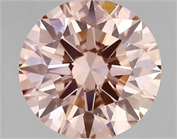 Picture of Lab Grown Diamond 2.56 Carats, Round with Ideal Cut, Fancy Vivid Pink Color, VS1 Clarity and Certified by IGI