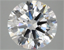 Lab Grown Diamond 5.01 Carats, Round with Excellent Cut, G Color, VVS2 Clarity and Certified by IGI