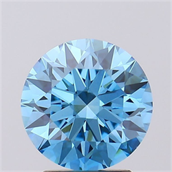 Picture of Lab Grown Diamond 2.52 Carats, Round with Ideal Cut, Fancy Vivid Blue Color, VS1 Clarity and Certified by IGI