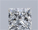 Natural Diamond 0.50 Carats, Princess with  Cut, H Color, VS2 Clarity and Certified by GIA
