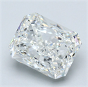 Diamante Natural 3.51 quilates, Radiante , Color H, claridad VS1 y certificado GIA