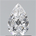 Natural Diamond 0.57 Carats, Pear with  Cut, D Color, VS1 Clarity and Certified by GIA