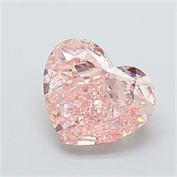 Picture of Lab Grown Diamond 2.53 Carats, Heart with  Cut, Fancy Pink Color, VS1 Clarity and Certified by IGI