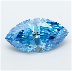 Picture of Lab Grown Diamond 2.01 Carats, Marquise with  Cut, Fancy Vivid Blue Color, VS1 Clarity and Certified by IGI