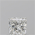 Diamante Natural 0.51 quilates, Princesa , Color H, claridad VVS2 y certificado GIA