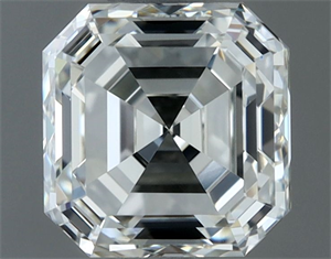 Picture of Natural Diamond 1.01 Carats, Asscher with  Cut, I Color, VVS2 Clarity and Certified by IGI