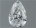 Natural Diamond 0.50 Carats, Pear with  Cut, H Color, VS1 Clarity and Certified by GIA