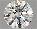Natural Diamond 2.80 Carats, Round with Excellent Cut, G Color, SI1 Clarity and Certified by GIA