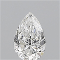 Natural Diamond 0.50 Carats, Pear with  Cut, E Color, SI1 Clarity and Certified by GIA