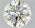 Natural Diamond 2.09 Carats, Round with Excellent Cut, L Color, VVS1 Clarity and Certified by HRD