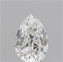 Natural Diamond 0.50 Carats, Pear with  Cut, E Color, VVS2 Clarity and Certified by GIA