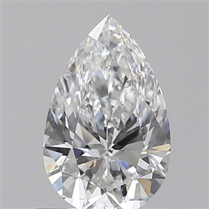 Picture of Natural Diamond 0.50 Carats, Pear with  Cut, E Color, SI2 Clarity and Certified by GIA