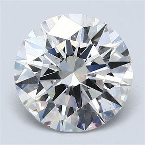 Picture of Natural Diamond 2.01 Carats, Round with Excellent Cut, H Color, SI1 Clarity and Certified by GIA