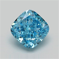 Picture of Lab Grown Diamond 1.62 Carats, CUSHION MODIFIED with  Cut, Fancy Vivid Blue Color, VVS2 Clarity and Certified by IGI