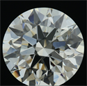 Natural Diamond 3.47 Carats, Round with Excellent Cut, K Color, VS1 Clarity and Certified by GIA
