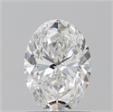 Natural Diamond 1.20 Carats, Oval with  Cut, F Color, SI2 Clarity and Certified by GIA