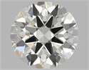 Natural Diamond 0.70 Carats, Round with Excellent Cut, J Color, SI1 Clarity and Certified by GIA