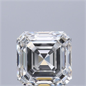 Natural Diamond 0.91 Carats, Asscher with  Cut, F Color, VVS1 Clarity and Certified by GIA