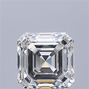 Picture of Natural Diamond 0.91 Carats, Asscher with  Cut, F Color, VVS1 Clarity and Certified by GIA
