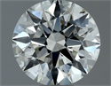 Natural Diamond 0.70 Carats, Round with Excellent Cut, I Color, VVS2 Clarity and Certified by IGI