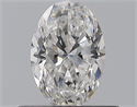 Natural Diamond 0.52 Carats, Oval with  Cut, E Color, VS1 Clarity and Certified by GIA
