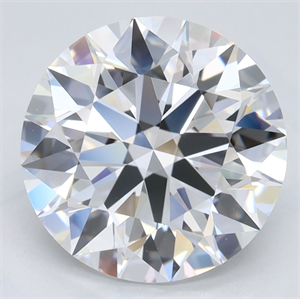 Picture of Lab Grown Diamond 3.48 Carats, Round with Excellent Cut, D Color, FL Clarity and Certified by GIA