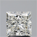 Natural Diamond 1.52 Carats, Princess with  Cut, J Color, VS2 Clarity and Certified by GIA